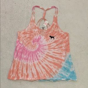 BNWT VS PINK Strappy Tie Dye Tank S